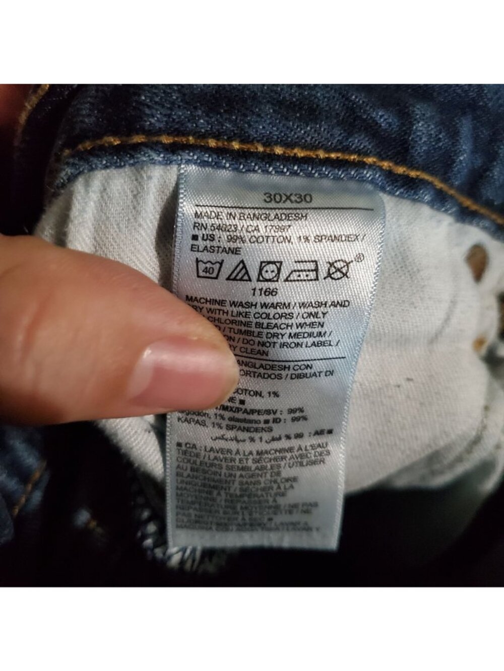 Old Navy Jeans Mens 30x30 Blue Slim Stretch Denim Machine Washable - Picture 3 of 12